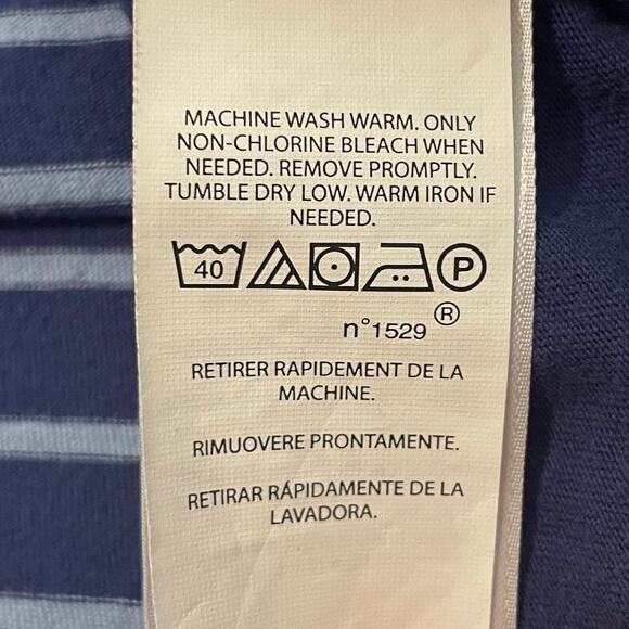 Polo Ralph Lauren Men’s Striped T-Shirt Cotton Crew Custom Slim Fit sz XL Blue - Picture 10 of 11